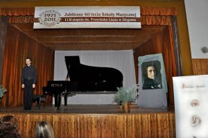 In the "Franz Liszt" Music School in Glogow.    7 December 2011 (987 Liszt Evening). Photo by Barbara and Jerzy Popiel.